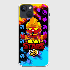 Чехол для iPhone 13 mini с принтом BRAWL STARS EVIL GENE | ДЖИН в Тюмени,  |  | bibi | brawl stars | coach mike | crow | evil gene | gale | gene | leon | leon shark | max | mecha crow | mortis | mr.p | nani | phoenix | sally leon | sandy | spike | sprout | tara | virus 8 bit | werewolf | ворон | джин | оборотень