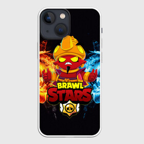 Чехол для iPhone 13 mini с принтом BRAWL STARS EVIL GENE | ДЖИН в Тюмени,  |  | bibi | brawl stars | coach mike | crow | evil gene | gale | gene | leon | leon shark | max | mecha crow | mortis | mr.p | nani | phoenix | sally leon | sandy | spike | sprout | tara | virus 8 bit | werewolf | ворон | джин | оборотень