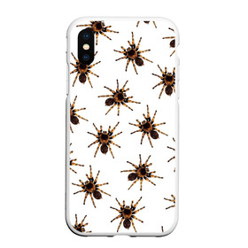 Чехол для iPhone XS Max матовый с принтом В пауках в Тюмени, Силикон | Область печати: задняя сторона чехла, без боковых панелей | pattern | spider | джунгли | дикие | животные | жуки | звери | лапы | мерзкие | монстр | насекомые | паттерн | паук | пауки | паутина | паучок | птицеед | страшный | существа | тараканы | тарантул | тропики