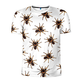 Мужская футболка 3D спортивная с принтом В пауках в Тюмени, 100% полиэстер с улучшенными характеристиками | приталенный силуэт, круглая горловина, широкие плечи, сужается к линии бедра | pattern | spider | джунгли | дикие | животные | жуки | звери | лапы | мерзкие | монстр | насекомые | паттерн | паук | пауки | паутина | паучок | птицеед | страшный | существа | тараканы | тарантул | тропики