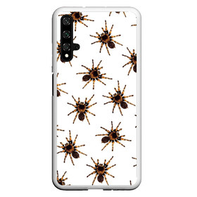 Чехол для Honor 20 с принтом В пауках в Тюмени, Силикон | Область печати: задняя сторона чехла, без боковых панелей | pattern | spider | джунгли | дикие | животные | жуки | звери | лапы | мерзкие | монстр | насекомые | паттерн | паук | пауки | паутина | паучок | птицеед | страшный | существа | тараканы | тарантул | тропики