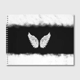 Альбом для рисования с принтом Im an angel в Тюмени, 100% бумага
 | матовая бумага, плотность 200 мг. | Тематика изображения на принте: angel | birds | fly | wings | ангел | бабочка | богиня | воздушный | демон | дым | космос | крылья | лебедь | летать | летучий | милые | мифические | небесный | небо | облако | пегас | перья | прикольные | птица | рай