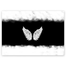 Поздравительная открытка с принтом Im an angel в Тюмени, 100% бумага | плотность бумаги 280 г/м2, матовая, на обратной стороне линовка и место для марки
 | angel | birds | fly | wings | ангел | бабочка | богиня | воздушный | демон | дым | космос | крылья | лебедь | летать | летучий | милые | мифические | небесный | небо | облако | пегас | перья | прикольные | птица | рай