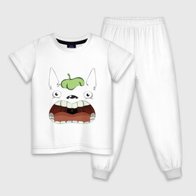 Детская пижама хлопок с принтом Scream Totoro в Тюмени, 100% хлопок |  брюки и футболка прямого кроя, без карманов, на брюках мягкая резинка на поясе и по низу штанин
 | forest | ghibli | japan | miyazaki | nature | neigbor | neighbour | totoro | анимация | аниме | гибли | друг | животные | лес | любовь | милый | мир | миядзаки | мульт | мультфильм | приключения | природа | сказка | сосед | тоторо