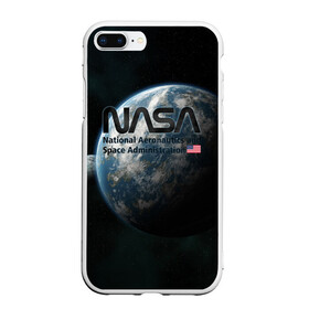 Чехол для iPhone 7Plus/8 Plus матовый с принтом NASA в Тюмени, Силикон | Область печати: задняя сторона чехла, без боковых панелей | alien | elon | mask | musk | nasa | space x | star | ufo | америка | американский | астронавт | гуманоид | звезды | земля | зона 51 | илон | инопланетянин | космонавт | космос | луна | марс | маск | наса | нло | планета | пришелец