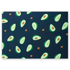 Поздравительная открытка с принтом Авокадо в Тюмени, 100% бумага | плотность бумаги 280 г/м2, матовая, на обратной стороне линовка и место для марки
 | авокадо | арт | зеленый | косточка | разрез | рисунок | темный | фрукт | черный