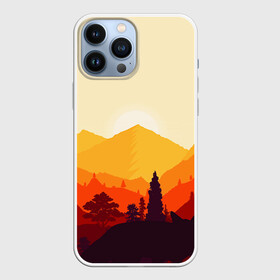 Чехол для iPhone 13 Pro Max с принтом Горы закат пейзаж лиса арт в Тюмени,  |  | Тематика изображения на принте: арт | вектор | геометрия | горы | закат | лето | лиса | пейзаж | силуэт | символы | фигуры
