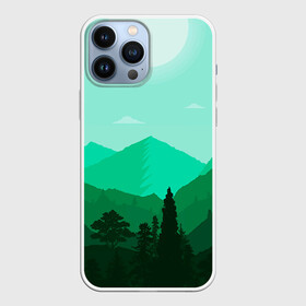 Чехол для iPhone 13 Pro Max с принтом Горы пейзаж дикая природа в Тюмени,  |  | вектор | горы | зеленый | лето | образ | отдых | пейзаж | природа | рисунок | силуэт | солнце