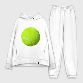Женский костюм хлопок Oversize с принтом Теннис в Тюмени,  |  | exclusive merch | большой | игра | мяч | спорт | теннис