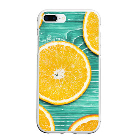 Чехол для iPhone 7/8 Plus матовый с принтом Апельсины в Тюмени, Силикон | Область печати: задняя сторона чехла, без боковых панелей | апельсин | дерево | лето | фрукты