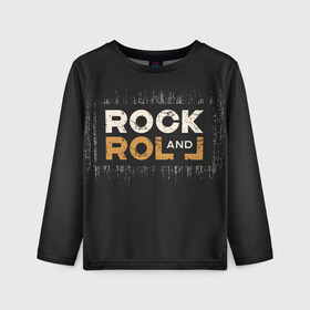 Детский лонгслив 3D с принтом Rock and Roll (Z) в Тюмени, 100% полиэстер | длинные рукава, круглый вырез горловины, полуприлегающий силуэт
 | Тематика изображения на принте: rock | rock and roll | блюз | госпел | драйв | кантри | качайся и катись | музыка | музыкальная | панк | панки | рок | рок н ролл | рокер | хой