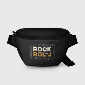 Поясная сумка 3D с принтом Rock and Roll (Z) в Тюмени, 100% полиэстер | плотная ткань, ремень с регулируемой длиной, внутри несколько карманов для мелочей, основное отделение и карман с обратной стороны сумки застегиваются на молнию | rock | rock and roll | блюз | госпел | драйв | кантри | качайся и катись | музыка | музыкальная | панк | панки | рок | рок н ролл | рокер | хой