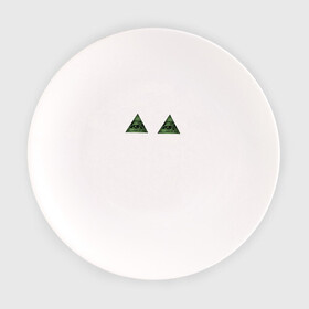 Тарелка с принтом Два глаза илюмината  в Тюмени, фарфор | диаметр - 210 мм
диаметр для нанесения принта - 120 мм | illuminati | глаза | илюминат | массоны | треугольники