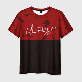 Мужская футболка 3D с принтом LIL PEEP / ЛИЛ ПИП в Тюмени, 100% полиэфир | прямой крой, круглый вырез горловины, длина до линии бедер | beautiful | daddy | heart | life | lil | lilpeep | music | peep | rap | rapper | rip | tattoo | лил | лилпип | литл | лого | музыка | папочка | пип | рип | рожица | рэп | рэпер | рэперы | сердечко | сердце | символ | тату | татуировки