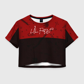 Женская футболка Crop-top 3D с принтом LIL PEEP / ЛИЛ ПИП в Тюмени, 100% полиэстер | круглая горловина, длина футболки до линии талии, рукава с отворотами | beautiful | daddy | heart | life | lil | lilpeep | music | peep | rap | rapper | rip | tattoo | лил | лилпип | литл | лого | музыка | папочка | пип | рип | рожица | рэп | рэпер | рэперы | сердечко | сердце | символ | тату | татуировки