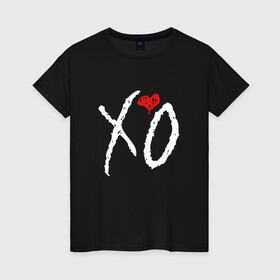 Женская футболка хлопок с принтом The Weeknd XO в Тюмени, 100% хлопок | прямой крой, круглый вырез горловины, длина до линии бедер, слегка спущенное плечо | the weeknd xo | xo | музыка | певец | уикнд | эйбел макконен тесфайе