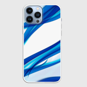 Чехол для iPhone 13 Pro Max с принтом STRIPES BLUE в Тюмени,  |  | Тематика изображения на принте: abstract | abstraction | geometry | line | pattern | psy | абстрактный | абстракция | геометрия | краски | кубики | линии | неоновые | неоновый | психоделика | текстура