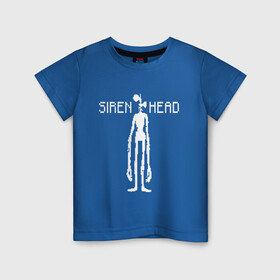 Детская футболка хлопок с принтом Siren Head в Тюмени, 100% хлопок | круглый вырез горловины, полуприлегающий силуэт, длина до линии бедер | Тематика изображения на принте: game | scp | siren head | игра | монстр | персонаж | пиксель арт | сирена | сиреноголовый | чудовище