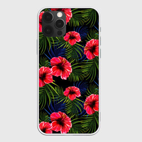 Чехол для iPhone 12 Pro Max с принтом Тропические цветы и листья в Тюмени, Силикон |  | Тематика изображения на принте: flower | flowers | palms | summer | sun | tropical | ботаника | гавайи hawaii | гавайка | гавайская | красочная | летняя | лето | листья | отдых | отпуск | пальма | пальмы | пляж | растения | символ | тропики | тропические