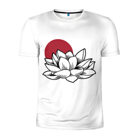 Мужская футболка 3D спортивная с принтом Кувшинка (Z) в Тюмени, 100% полиэстер с улучшенными характеристиками | приталенный силуэт, круглая горловина, широкие плечи, сужается к линии бедра | japan | nymphaea | water lily | асихара но накацукуни | водная лилия | государство япония | кувшинка | куколка | нимфея | ниппон | нихон | ооясимагуни | страна восходящего солнца | традиции | традиция | цветы