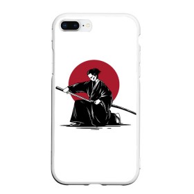 Чехол для iPhone 7/8 Plus матовый с принтом Японский самурай (Z) в Тюмени, Силикон | Область печати: задняя сторона чехла, без боковых панелей | Тематика изображения на принте: japan | ninja | samurai | асихара но накацукуни | буке | воин | вояк | государство япония | мононофу | мститель | мушя | ниндзя | ниппон | нихон | ооясимагуни | сабурай | самурай | слуга | солдат