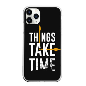 Чехол для iPhone 11 Pro Max матовый с принтом Всё требует времени (Z) в Тюмени, Силикон |  | text | time | время | другу | мем | надпись | подарок | прикол | прикольная | смысл | со смыслом | статус | текст | цитата | цитаты