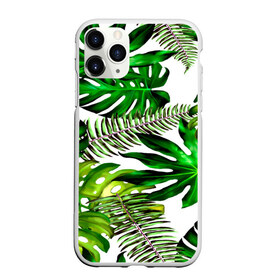 Чехол для iPhone 11 Pro Max матовый с принтом ГАВАЙСКИЕ ЛИСТЬЯ в Тюмени, Силикон |  | summer | tropic | жара | летний | лето | отдых | пальмы | природа | текстура | тропикано | тропики