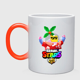 Кружка хамелеон с принтом BRAWL STARS SPROUT TROPICAL в Тюмени, керамика | меняет цвет при нагревании, емкость 330 мл | Тематика изображения на принте: brawl stars | crow | gale | leon | leon shark | max | mr.p | palmen | rainbow | sally leon | shark | sprout | tara | tropical sprout | virus 8 bit | werewolf leon | акула | берли | бравл старс | ворон | макс | оборотень | пальмы | радуга |