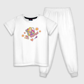 Детская пижама хлопок с принтом Tangled Disney Princess в Тюмени, 100% хлопок |  брюки и футболка прямого кроя, без карманов, на брюках мягкая резинка на поясе и по низу штанин
 | disney princess | tangled | vdkimel | рапунцель