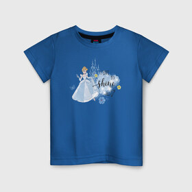 Детская футболка хлопок с принтом Cinderella Disney Princess в Тюмени, 100% хлопок | круглый вырез горловины, полуприлегающий силуэт, длина до линии бедер | cinderella | disney princess | vdkimel | золушка