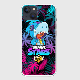 Чехол для iPhone 13 с принтом BRAWL STARS LEON SHARK | ЛЕОН в Тюмени,  |  | brawl stars | crow | gale | leon | leon shark | max | mr.p | palmen | rainbow | sally leon | shark | sprout | tara | tropical sprout | virus 8 bit | werewolf leon | акула | берли | бравл старс | ворон | макс | оборотень | пальмы | радуга |