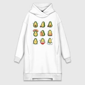 Платье-худи хлопок с принтом Life Avocado в Тюмени,  |  | Тематика изображения на принте: avocado | casual | trend | авокадо | повседневность | тренд