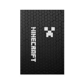 Обложка для паспорта матовая кожа с принтом MINECRAFT / МАЙНКРАФТ в Тюмени, натуральная матовая кожа | размер 19,3 х 13,7 см; прозрачные пластиковые крепления | block | creeper | cube | minecraft | pixel | блок | геометрия | крафт | крипер | кубики | майнкрафт | пиксели