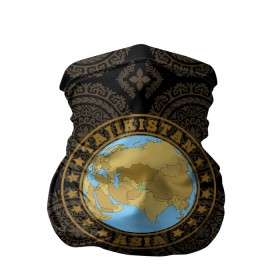 Бандана-труба 3D с принтом Таджикистан в Тюмени, 100% полиэстер, ткань с особыми свойствами — Activecool | плотность 150‒180 г/м2; хорошо тянется, но сохраняет форму | Тематика изображения на принте: arch | asia | city | crown | emblem | globe | map | ornament | patterns | republic | silhouette | stars | state | tajikistan | азия | архитектура | ашхабад | глобус | город | государство | звезды | карта | корона | орнамент | республика | силуэт | таджики
