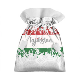 Подарочный 3D мешок с принтом Таджикистан в Тюмени, 100% полиэстер | Размер: 29*39 см | Тематика изображения на принте: asia | blots | drops | flag | paint | republic of tajikistan | splashes | state | азия | брызги | государство | капли | кляксы | краска | республика | таджикистан | флаг