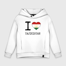 Детское худи Oversize хлопок с принтом Таджикистан в Тюмени, френч-терри — 70% хлопок, 30% полиэстер. Мягкий теплый начес внутри —100% хлопок | боковые карманы, эластичные манжеты и нижняя кромка, капюшон на магнитной кнопке | asia | coat of arms | flag | heart | i | love | ornament | patterns | republic | state | tajikistan | азия | герб | государство | люблю | орнамент | республика | сердце | таджикистан | узоры | флаг | я