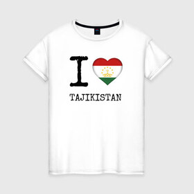 Женская футболка хлопок с принтом Таджикистан в Тюмени, 100% хлопок | прямой крой, круглый вырез горловины, длина до линии бедер, слегка спущенное плечо | asia | coat of arms | flag | heart | i | love | ornament | patterns | republic | state | tajikistan | азия | герб | государство | люблю | орнамент | республика | сердце | таджикистан | узоры | флаг | я