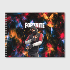 Альбом для рисования с принтом FORTNITE x IKONIK в Тюмени, 100% бумага
 | матовая бумага, плотность 200 мг. | deadmau5 | fortnite | fortnite 2 | fortnite x маршмелло | ikonik | marshmello | ninja | ninja streamer | raven | travis scott | ворон | иконик | ниндзя | пили | рейвен | трэвис скотт | фортнайт