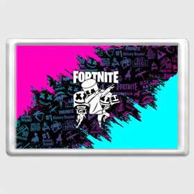 Магнит 45*70 с принтом FORTNITE x MARSHMELLO в Тюмени, Пластик | Размер: 78*52 мм; Размер печати: 70*45 | deadmau5 | fortnite | fortnite 2 | fortnite x маршмелло | ikonik | marshmello | ninja | ninja streamer | raven | travis scott | ворон | иконик | ниндзя | пили | рейвен | трэвис скотт | фортнайт