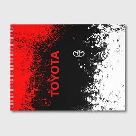 Альбом для рисования с принтом TOYOTA. в Тюмени, 100% бумага
 | матовая бумага, плотность 200 мг. | 2020 | auto | sport | toyota | авто | автомобиль | автомобильные | бренд | марка | машины | спорт | тойота