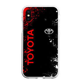 Чехол для iPhone XS Max матовый с принтом TOYOTA. в Тюмени, Силикон | Область печати: задняя сторона чехла, без боковых панелей | 2020 | auto | sport | toyota | авто | автомобиль | автомобильные | бренд | марка | машины | спорт | тойота