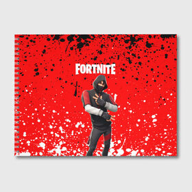 Альбом для рисования с принтом FORTNITE IKONIK в Тюмени, 100% бумага
 | матовая бумага, плотность 200 мг. | Тематика изображения на принте: archetype | fortnite | fortnite 2 | fortnite x | ikonik | marshmello | raven | архетип | ворон | иконик | маршмелло | фортнайт | фортнайт 2 | фортнайт глава 2