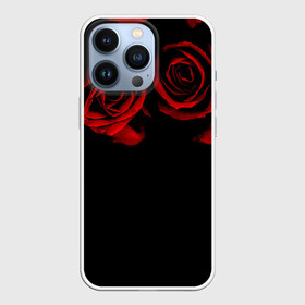 Чехол для iPhone 13 Pro с принтом Готика в Тюмени,  |  | Тематика изображения на принте: black | flowers | red | rose | rozario | vampire | алые | бутоны | вампир | винтаж | готический | красныерозы | кровь | лепестки | летний | лето | ночь | природа | растения | роза | розочка | розы | рок | темный | узор