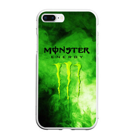 Чехол для iPhone 7Plus/8 Plus матовый с принтом MONSTER ENERGY в Тюмени, Силикон | Область печати: задняя сторона чехла, без боковых панелей | brend | green | monster energy | андреналин | бренд | зеленый | логотип | монстр | напиток | энергетик | энергия