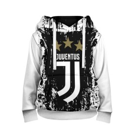 Детская толстовка 3D с принтом JUVENTUS. в Тюмени, 100% полиэстер | двухслойный капюшон со шнурком для регулировки, мягкие манжеты на рукавах и по низу толстовки, спереди карман-кенгуру с мягким внутренним слоем | cr7 | juve | juventus | ronaldo | роналдо | ювентус