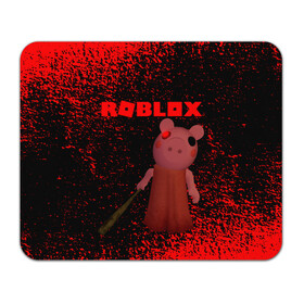 Коврик для мышки прямоугольный с принтом Roblox piggy/Свинка Пигги. в Тюмени, натуральный каучук | размер 230 х 185 мм; запечатка лицевой стороны | game | gamer | logo | minecraft | piggi | roblox | simulator | игра | конструктор | лого | пигги | свинья | симулятор | строительство | фигура