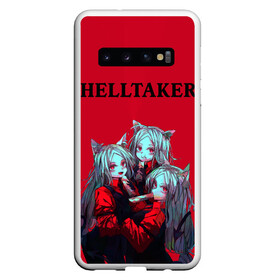 Чехол для Samsung Galaxy S10 с принтом HELLTAKER в Тюмени, Силикон | Область печати: задняя сторона чехла, без боковых панелей | anime | azazel | beelzebub | cerberus | helltaker | judgement | justice | lucifer | malina | modeus | pandemonica | zdrada | аниме | здрада | люцифер | малина | модеус | пандемоника | правосудие | справедливость | хеллтейкер