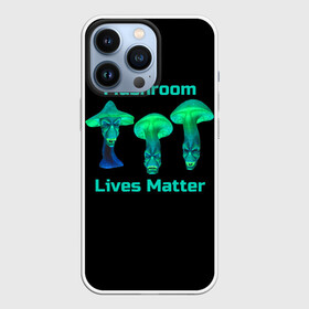 Чехол для iPhone 13 Pro с принтом Mushroom Lives Matter в Тюмени,  |  | black lives matter | lives matter | гриб | грибнику | грибной | грибы | грибы лозунг | грибы монстры | грибы надпись | грибы неон | грибы прикол | грибы текст | злые грибы | неоновые грибы | сбор грибов