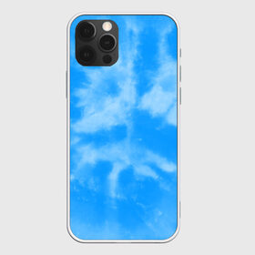 Чехол для iPhone 12 Pro Max с принтом Голубой ТАЙ ДАЙ в Тюмени, Силикон |  | summer | tie dye | акварель | лето | разноцветная | тай дай | тайдай | яркая