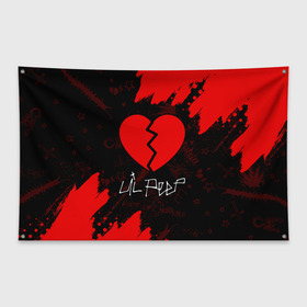 Флаг-баннер с принтом LIL PEEP / ЛИЛ ПИП в Тюмени, 100% полиэстер | размер 67 х 109 см, плотность ткани — 95 г/м2; по краям флага есть четыре люверса для крепления | beautiful | daddy | heart | life | lil | lilpeep | music | peep | rap | rapper | rip | tattoo | лил | лилпип | литл | лого | музыка | папочка | пип | рип | рожица | рэп | рэпер | рэперы | сердечко | сердце | символ | тату | татуировки